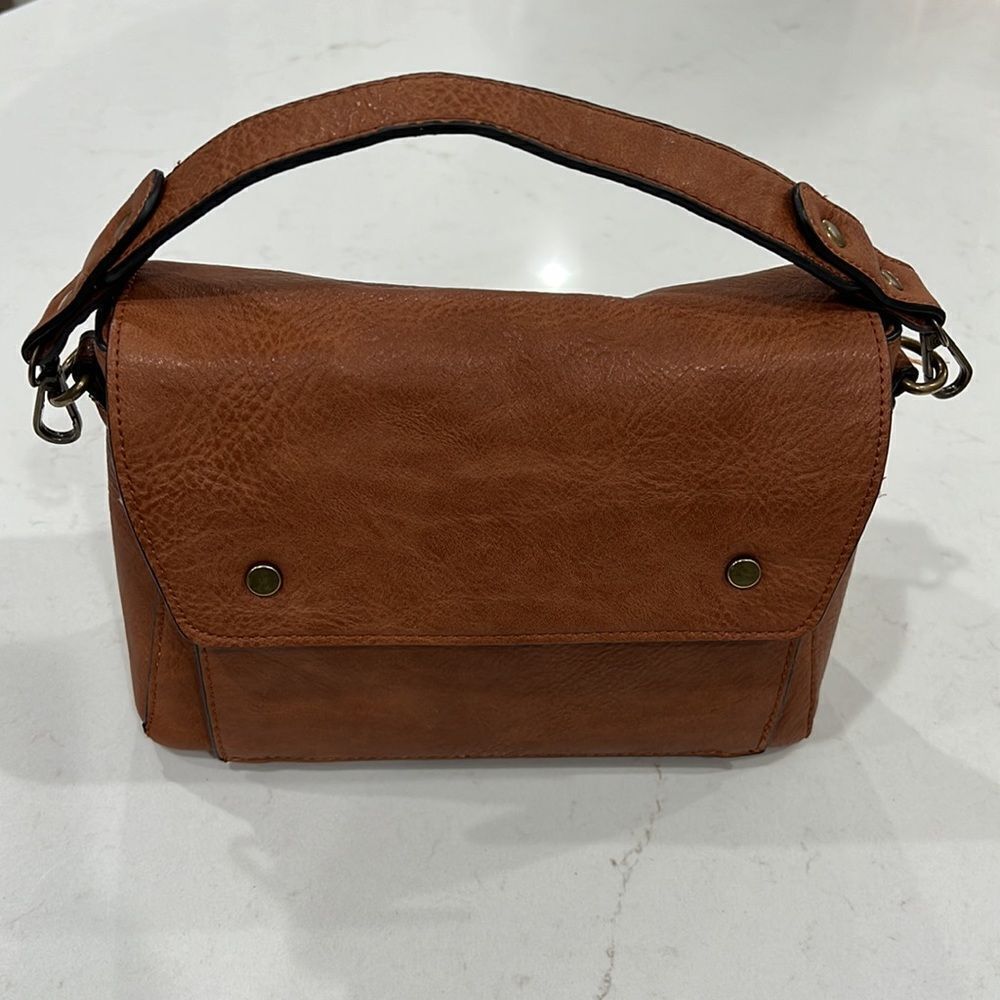 JOY susan Faux Leather Brown Bag